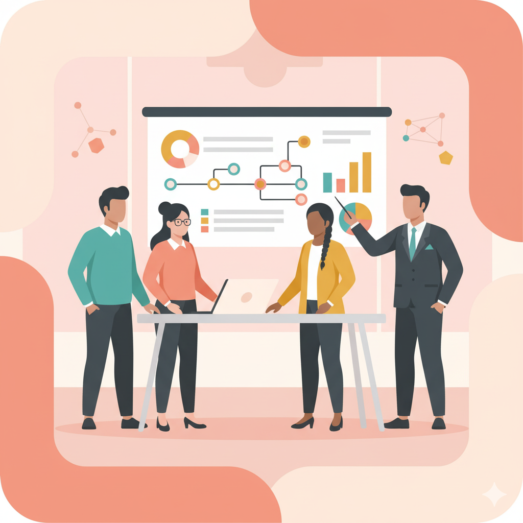 Enterprise team reviewing AI initiative roadmap